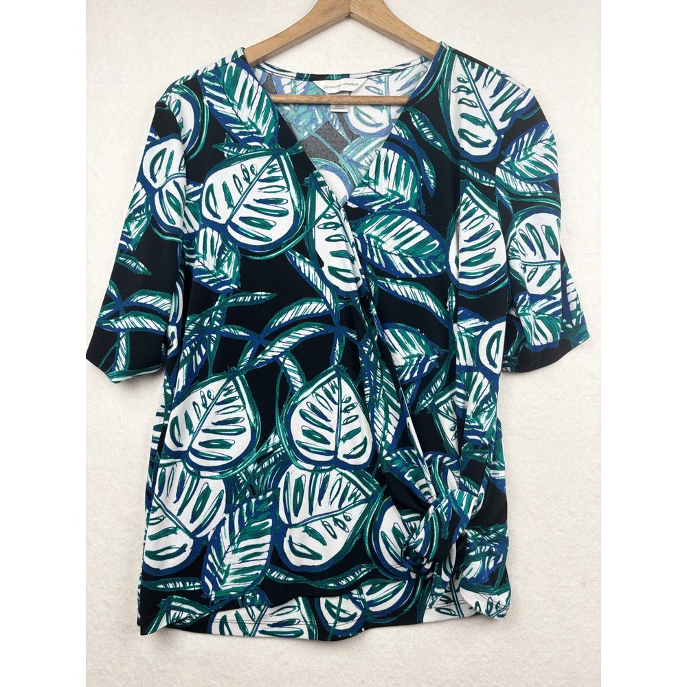 Christopher & Banks Surplice Top Womens XL Side Tie Tropical